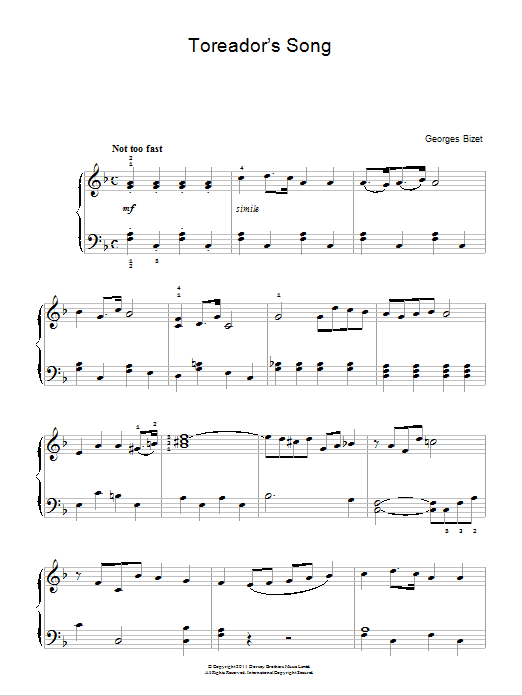 Toreador's Song (from Carmen)
