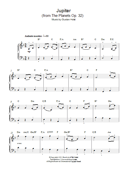 Jupiter (from The Planets Op. 32)