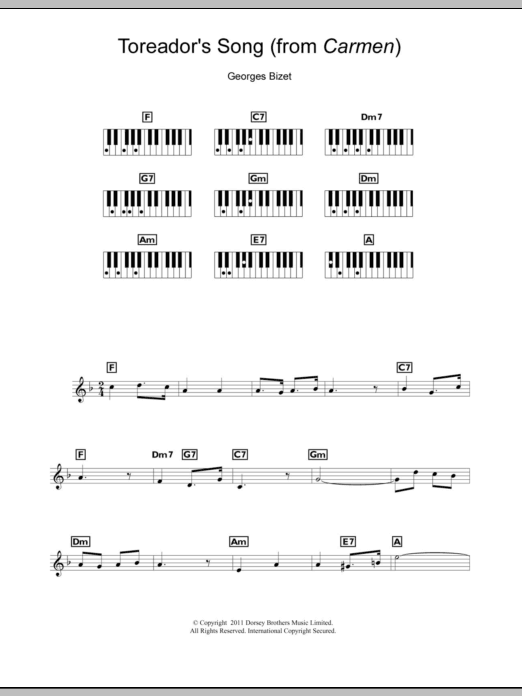 Toreador's Song (from Carmen)