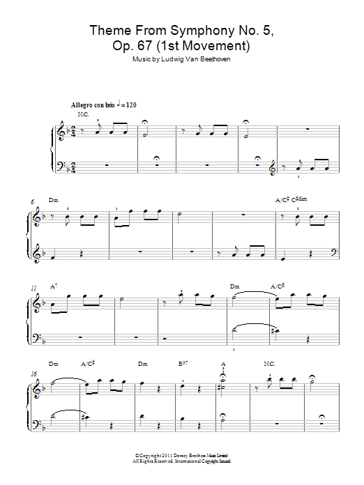 Theme from Symphony No. 5, Op. 67 (1st Movement)