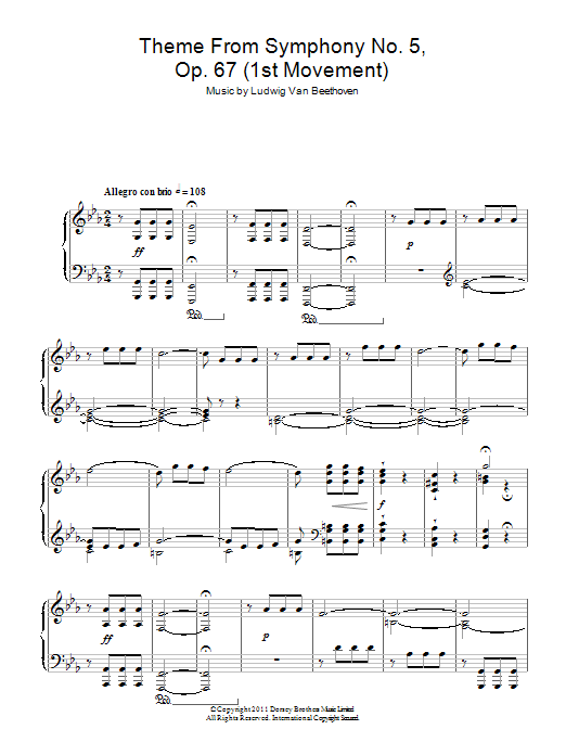 Theme from Symphony No. 5, Op. 67 (1st Movement)
