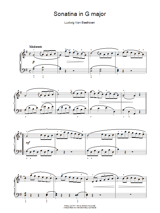 Sonatina In G Major (First Movement)