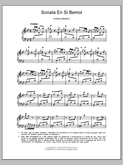 Sonata En Si Bemol
