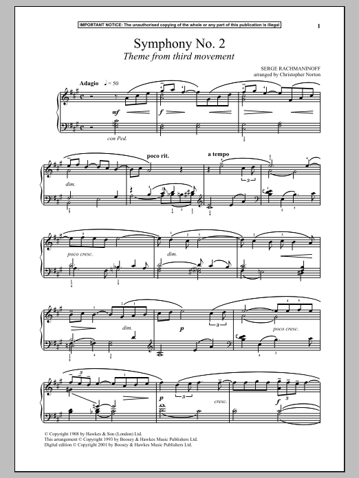 Symphony No. 2, (Third Movement Theme)