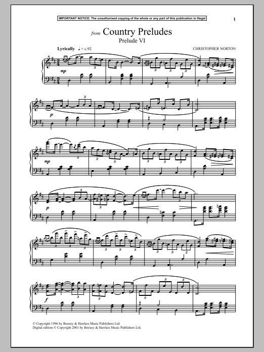 Country Preludes, Prelude VI