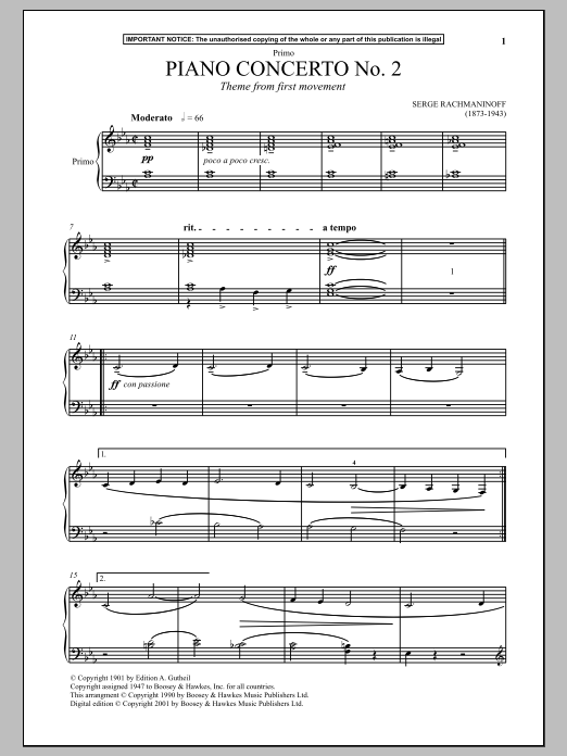 Piano Concerto No. 2 (Theme from First Movement)