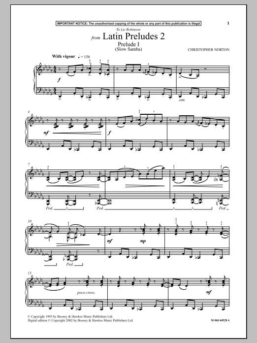Prelude I (Slow Samba) (from Latin Preludes 2)
