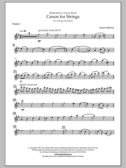 Canon for Strings - Violin I