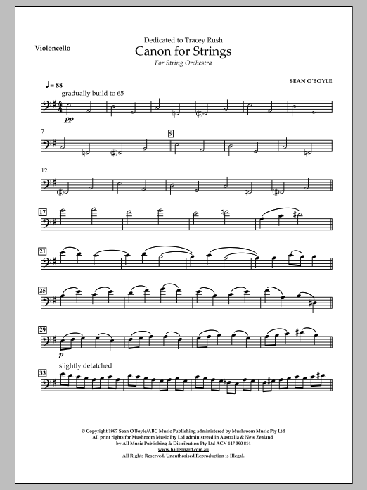 Canon for Strings - Violoncello