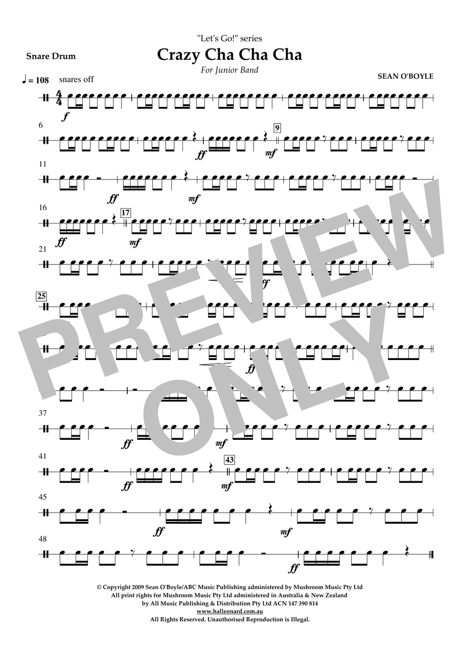 Crazy Cha Cha Cha - Snare Drum