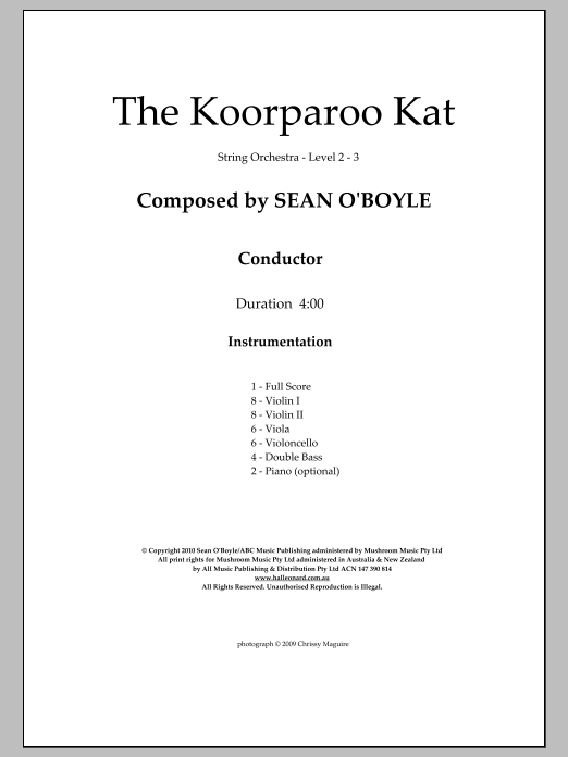 The Koorparoo Kat - Score