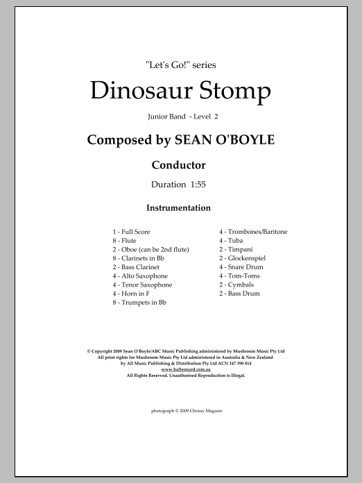 Dinosaur Stomp - Score