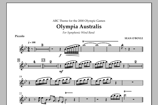 Olympia Australis (Symphonic Wind Band) - Piccolo