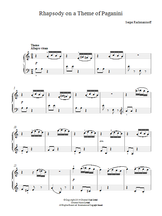 Rhapsody on a Theme of Paganini