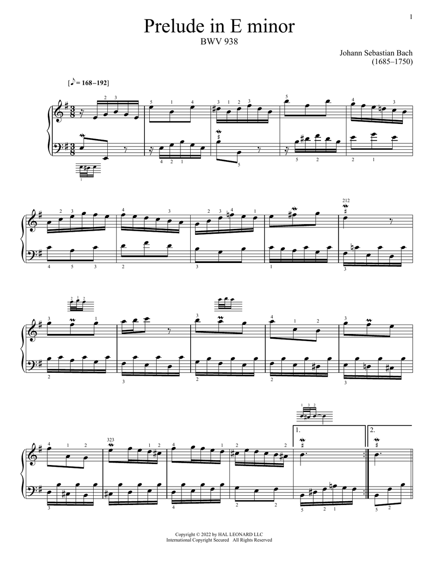 Little Prelude No. 7 in E Minor