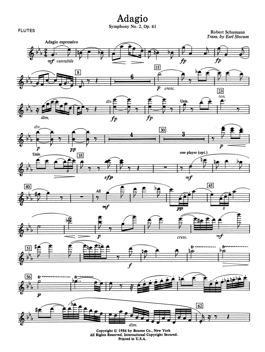 Adagio Symphony No. 2, Op. 61 - Flute