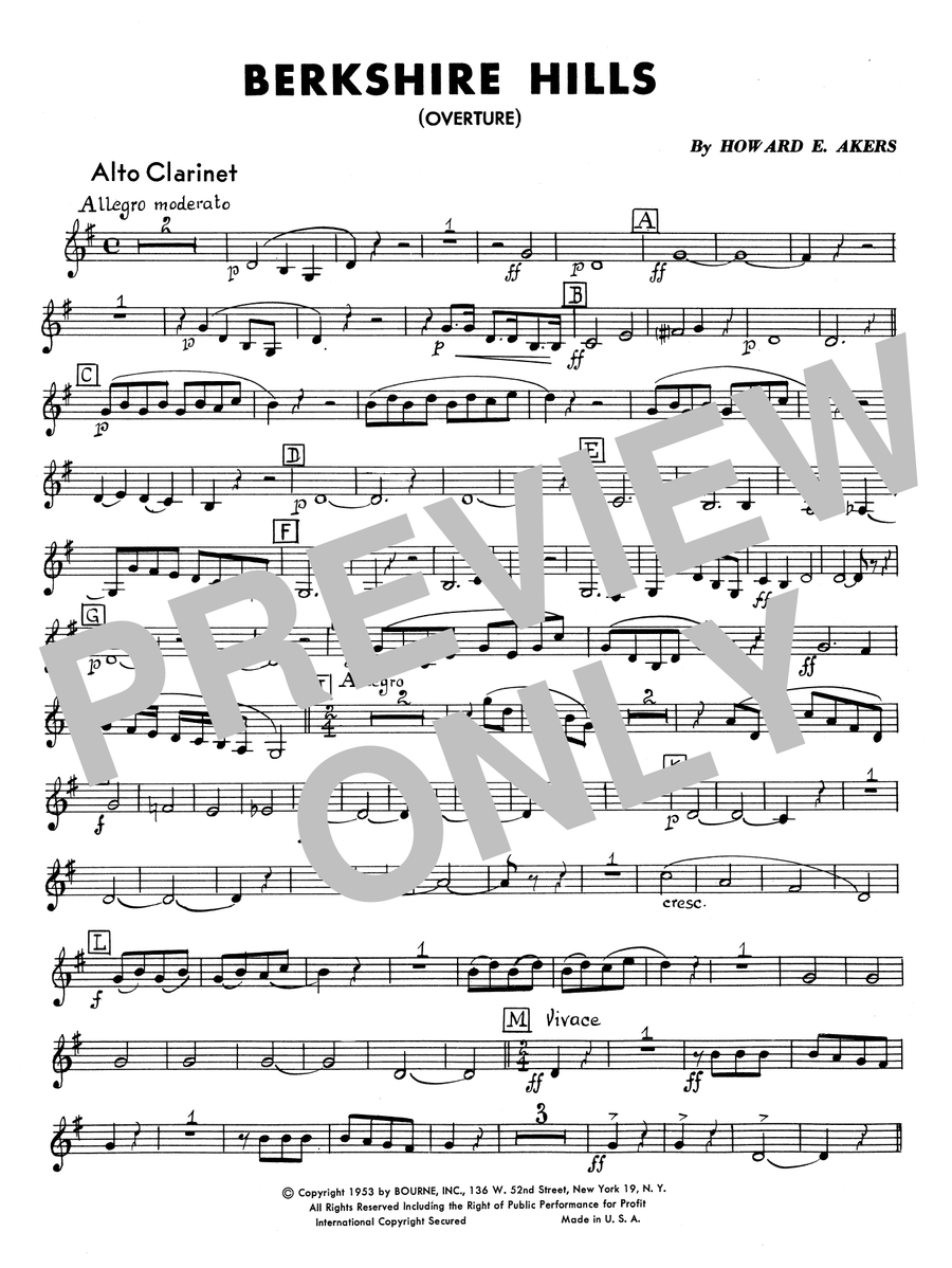 Berkshire Hills - Eb Alto Clarinet