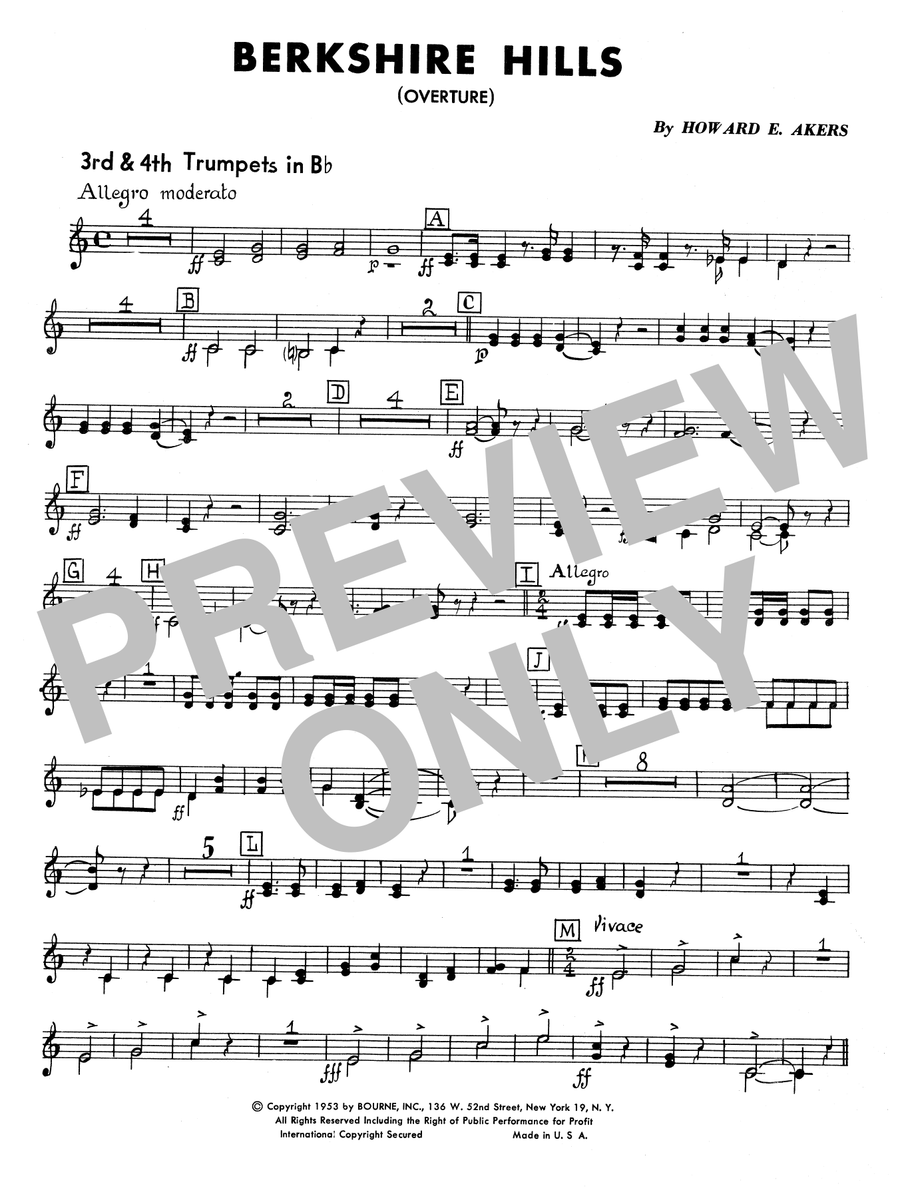 Berkshire Hills - 3rd Bb Trumpet