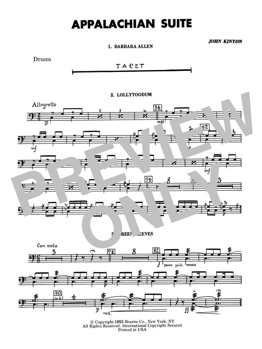 Appalachian Suite - Drums