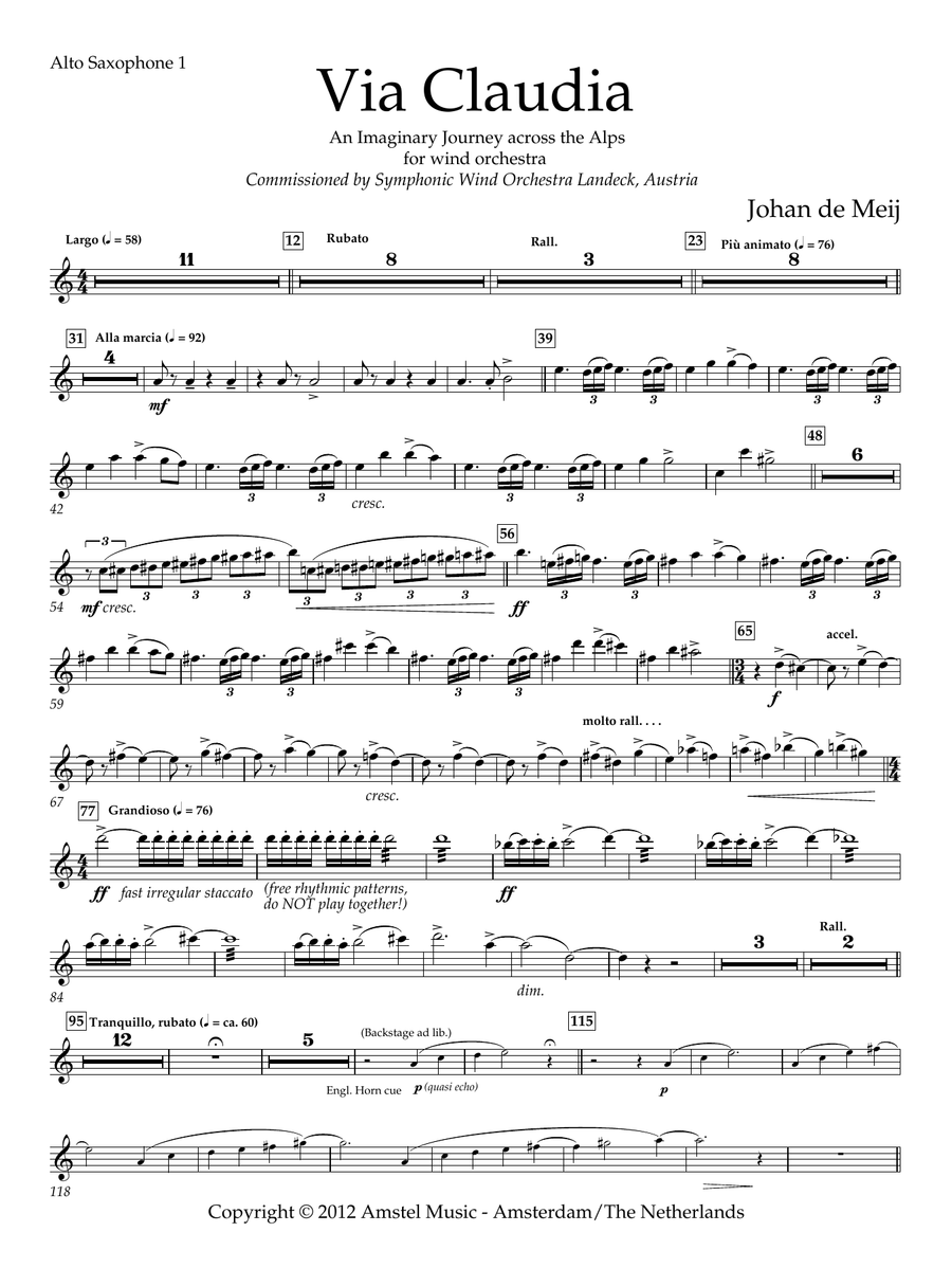 Via Claudia - Alto Saxophone 1