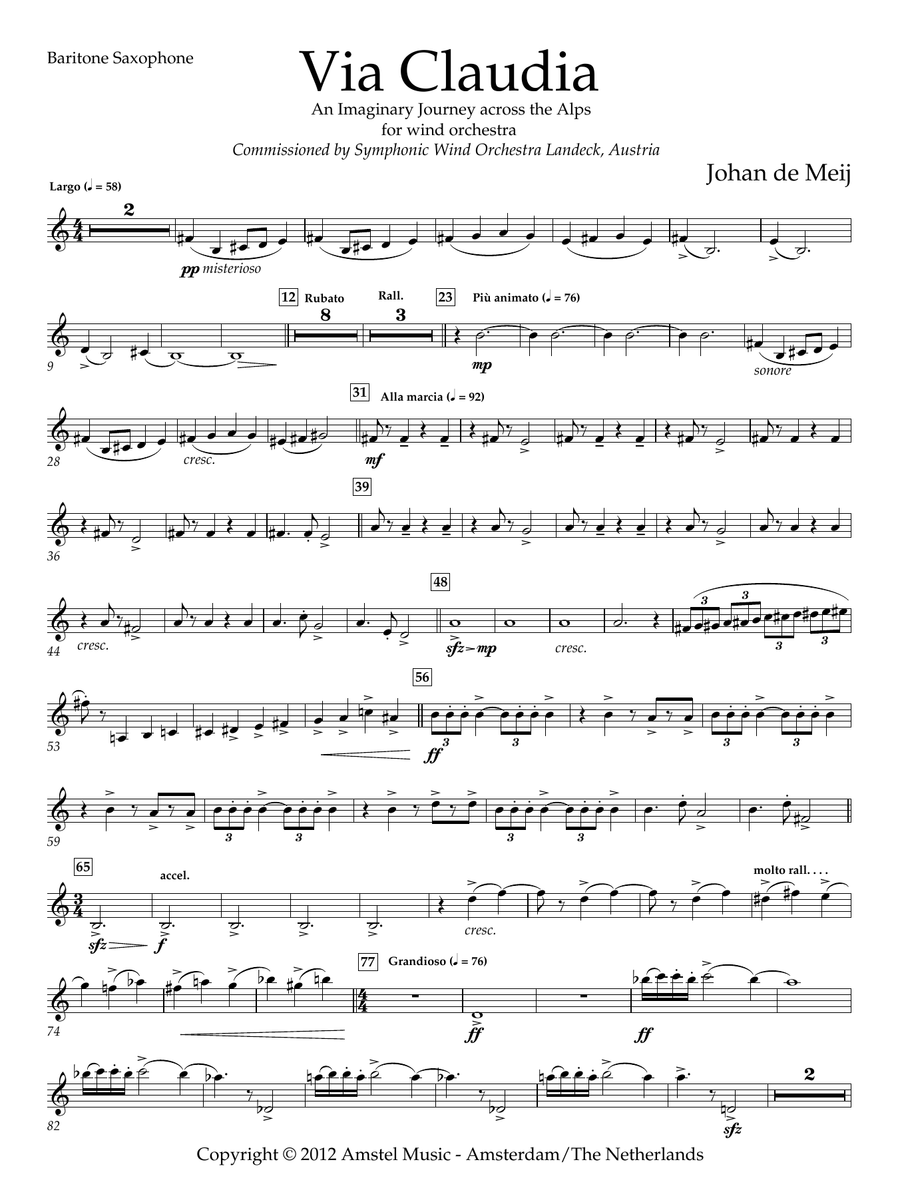 Via Claudia - Baritone Saxophone