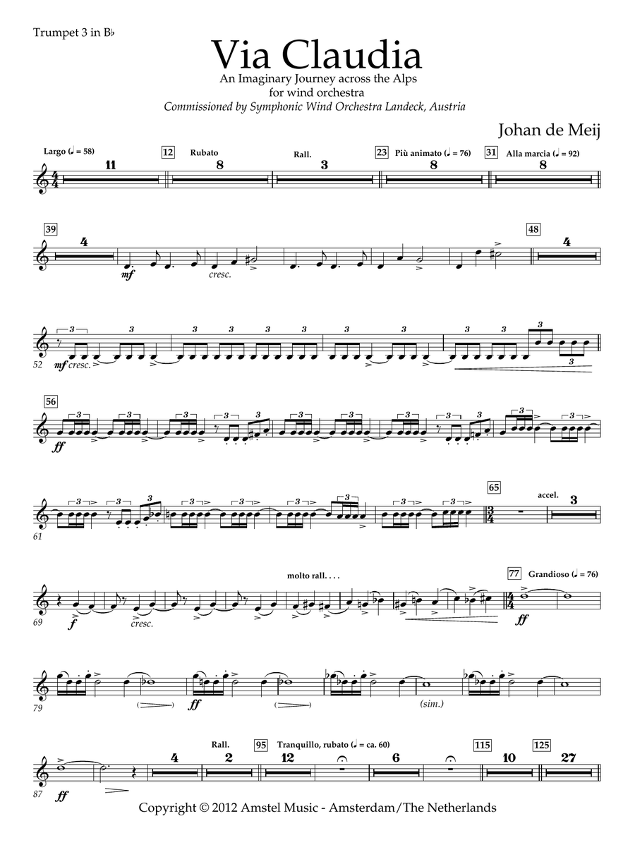 Via Claudia - Trumpet 3 in Bb