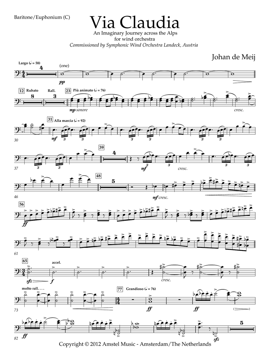 Via Claudia - Baritone/Euphonium (C)