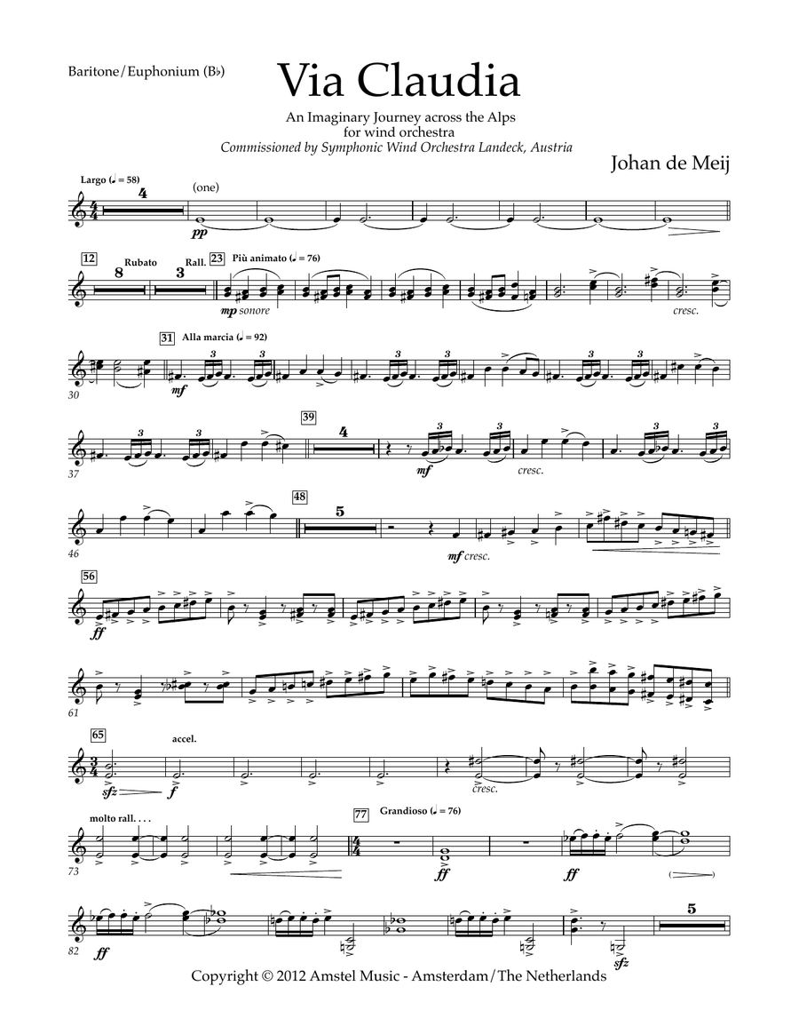 Via Claudia - Baritone/Euphonium (Bb)