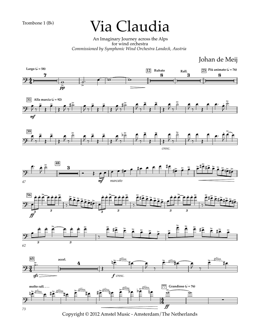 Via Claudia - Bb Trombone 1 B.C.