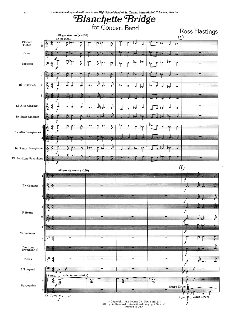 Blanchette Bridge - Full Score