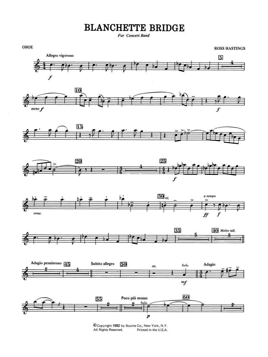 Blanchette Bridge - Oboe