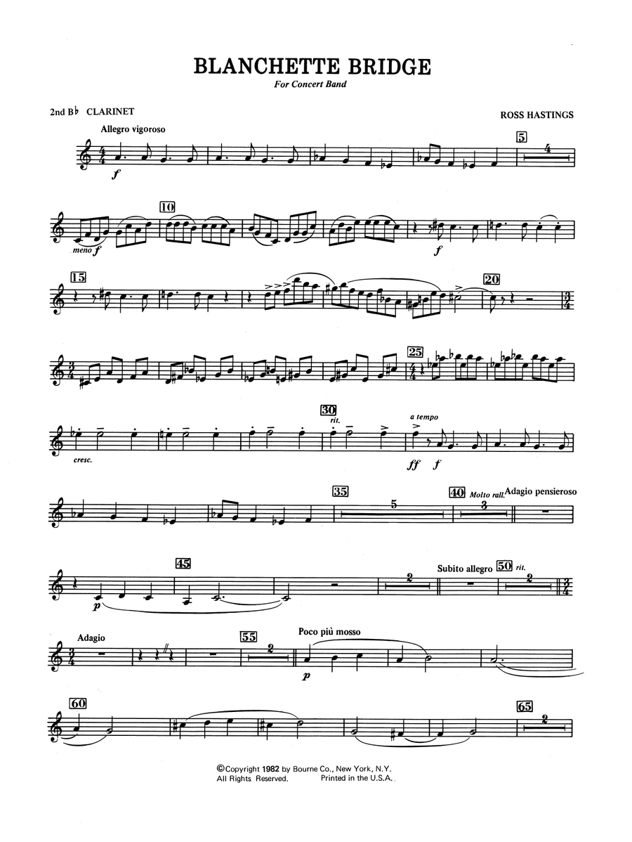 Blanchette Bridge - 2nd Bb Clarinet