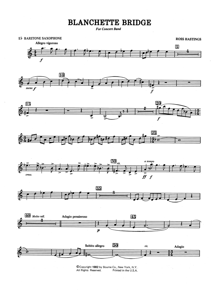 Blanchette Bridge - Eb Baritone Sax