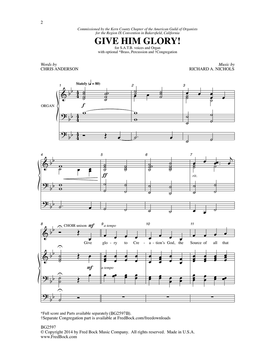 Give Him Glory!