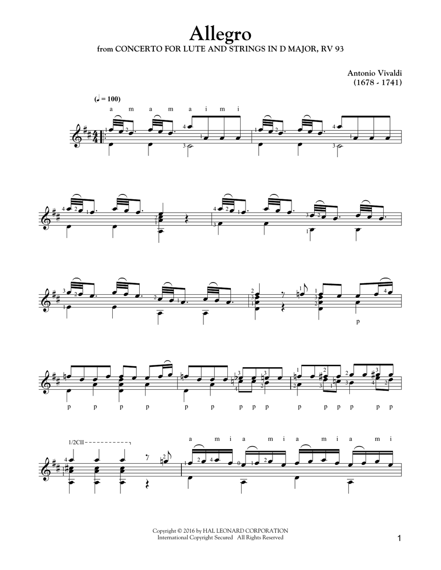 Concerto In D Major
