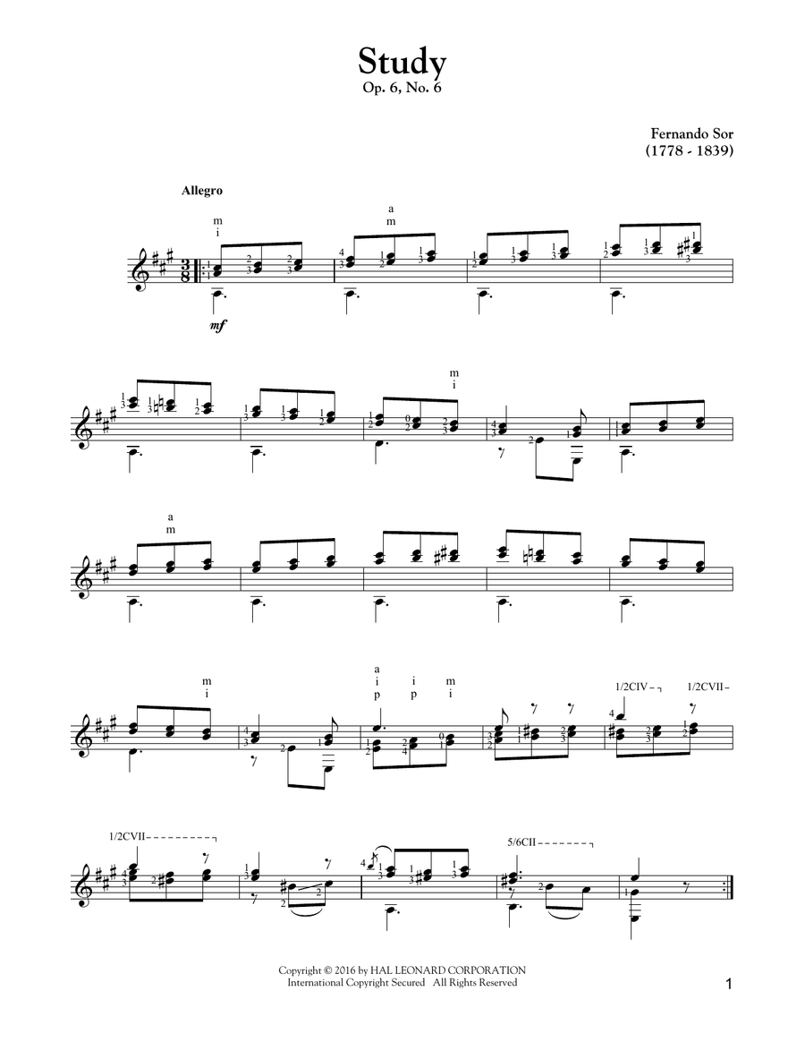 Study Op. 6, No. 6