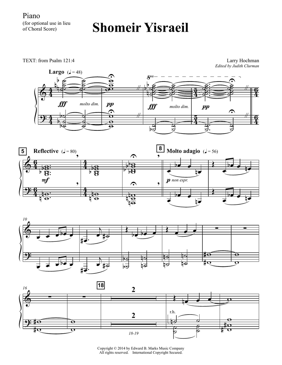 Shomeir Yisraeil - Piano