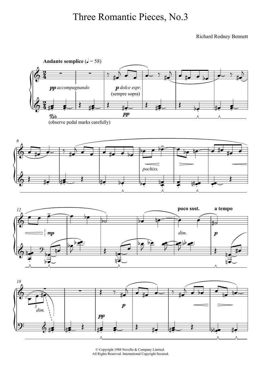 Three Romantic Pieces, No.3
