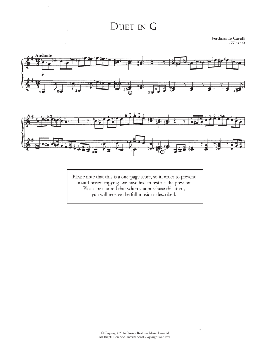 Duet In G
