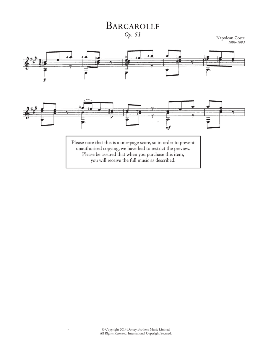 Barcarolle, Op.51