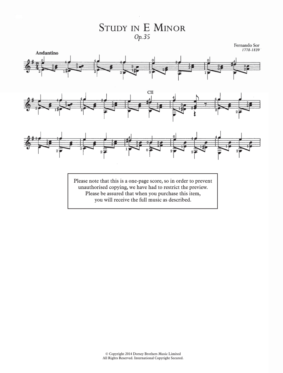 Study In E Minor, Op.35