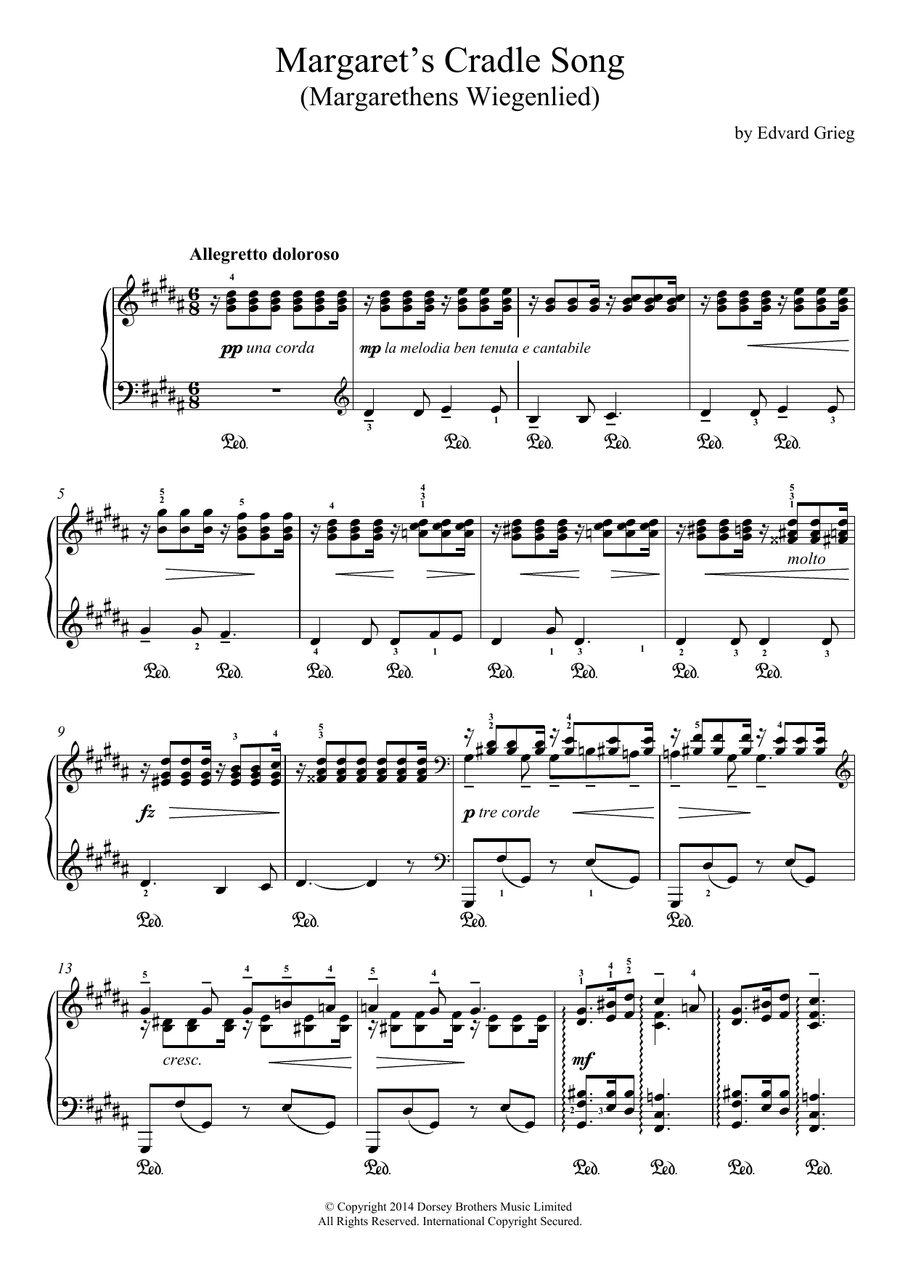 Margaret's Cradle Song (Margarethens Wiegenlied)