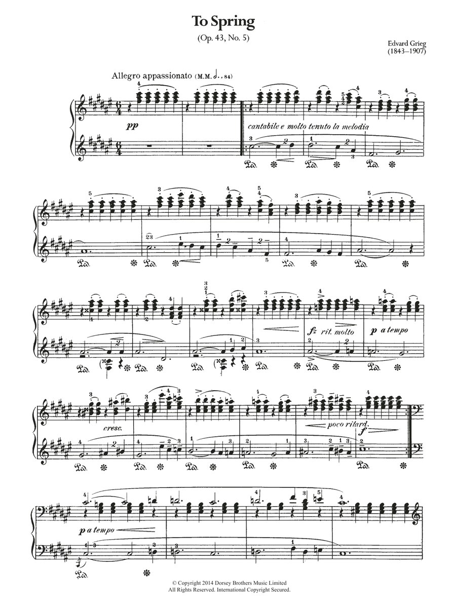 To Spring, Op.43 No.5