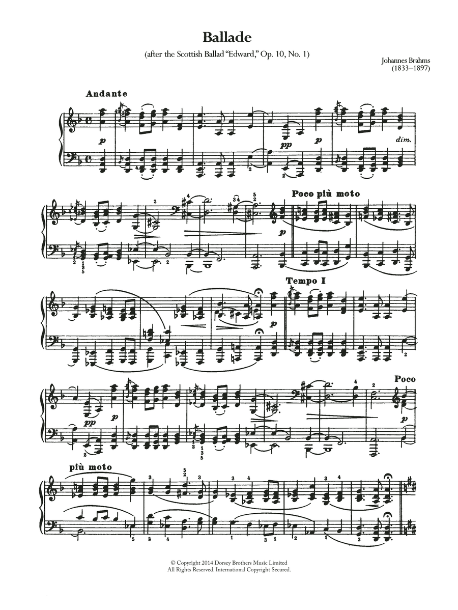 Ballade, Op.10 No.1