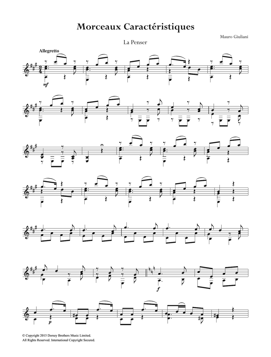 Morceaux Caracteristiques