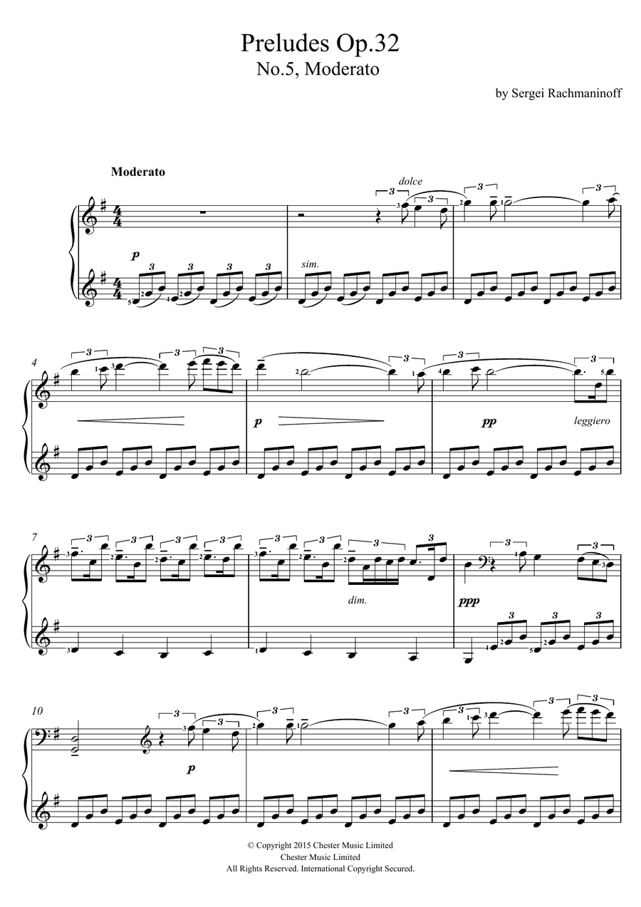 Preludes Op.32, No.5 Moderato