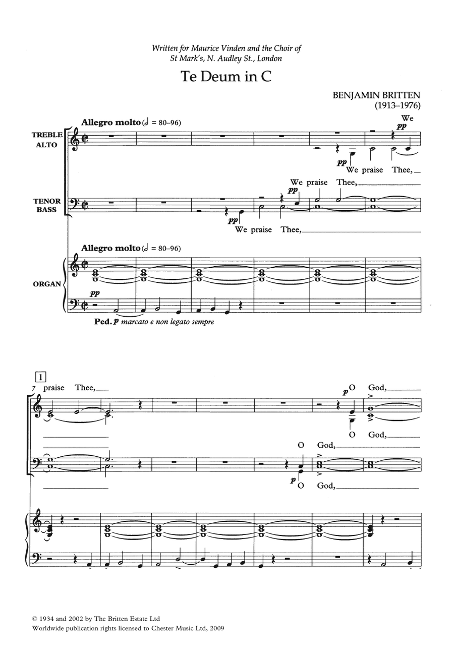 Te Deum In C