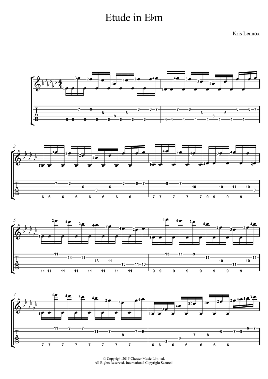 Etude In E flat minor