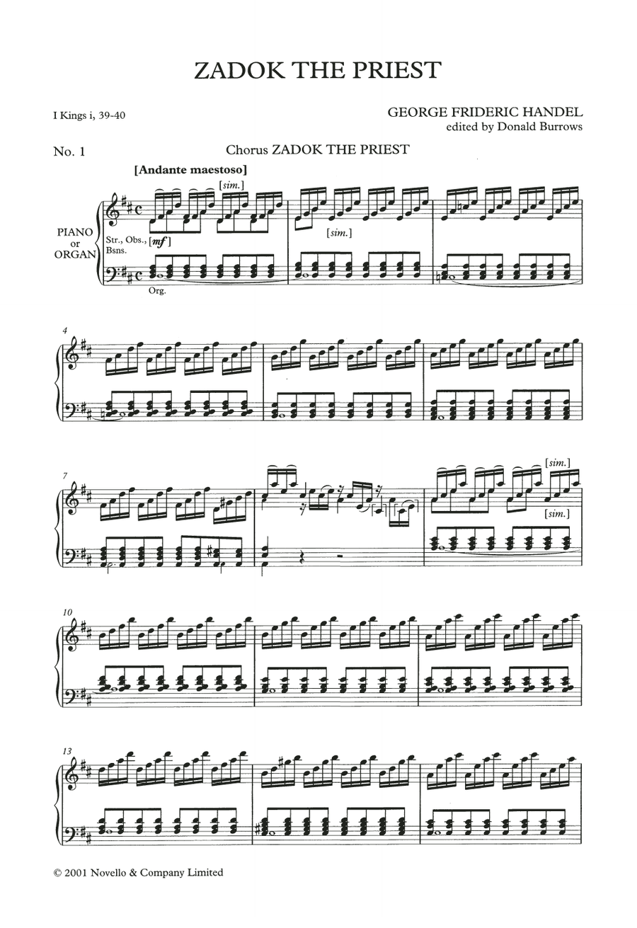 Zadok The Priest (arr. Donald Burrows)