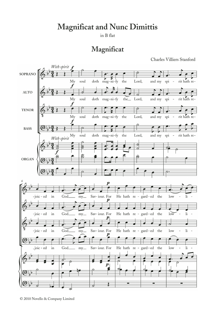 Magnificat And Nunc Dimittis In B Flat